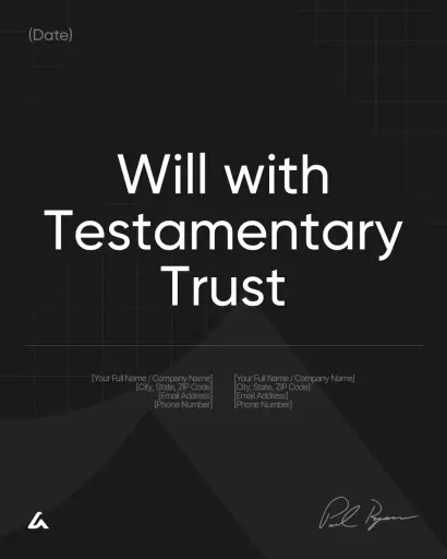 Last will and testament template